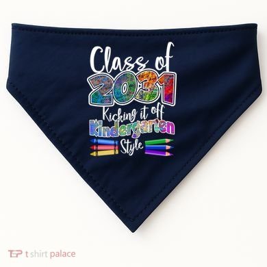 Class Of 2031 Kicking It Off Kindergarten Style USA-Made Doggie Bandana