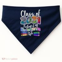 Class Of 2031 Kicking It Off Kindergarten Style USA-Made Doggie Bandana thumb 0