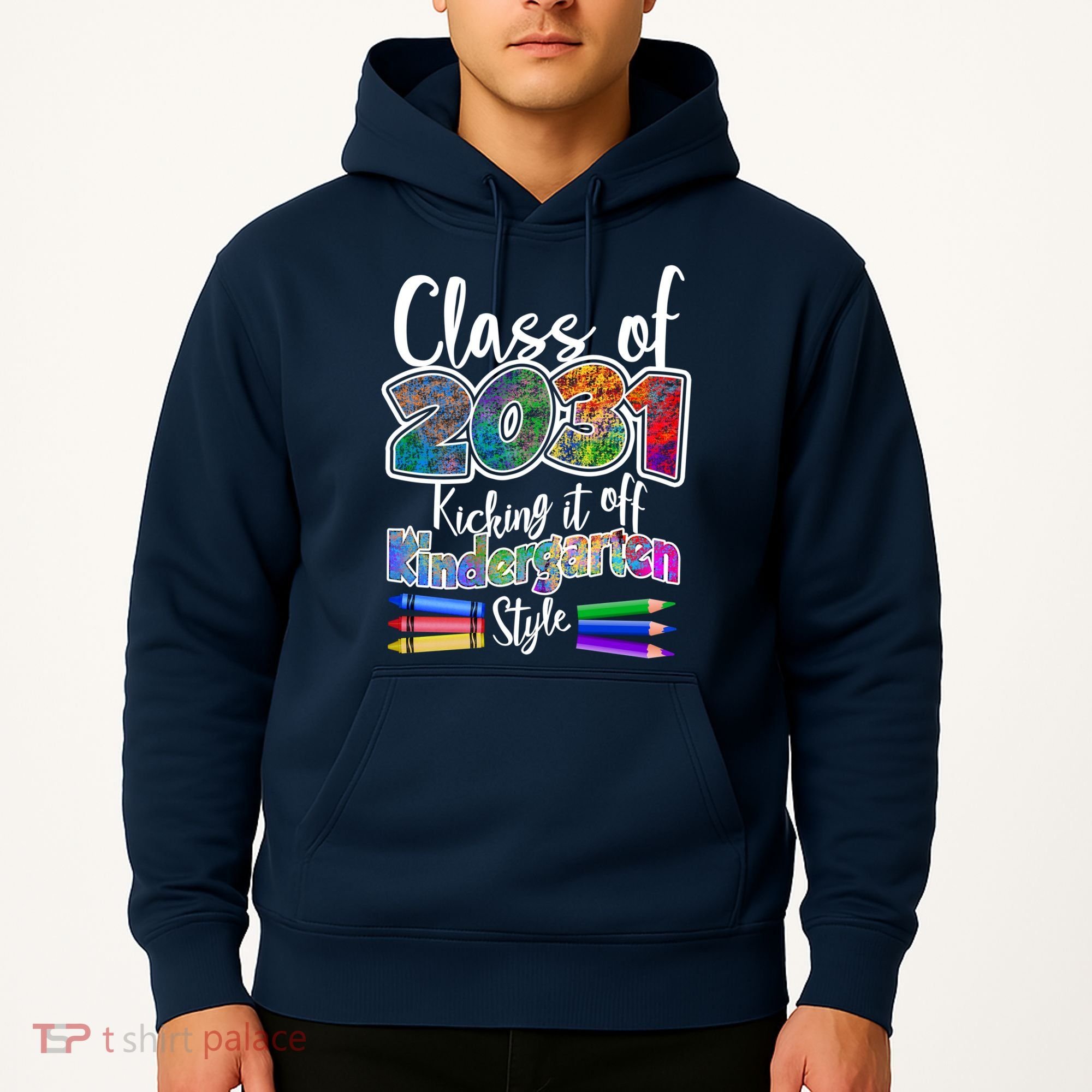 Class Of 2031 Kicking It Off Kindergarten Style Hoodie