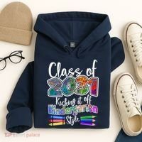 Class Of 2031 Kicking It Off Kindergarten Style Hoodie thumb 4
