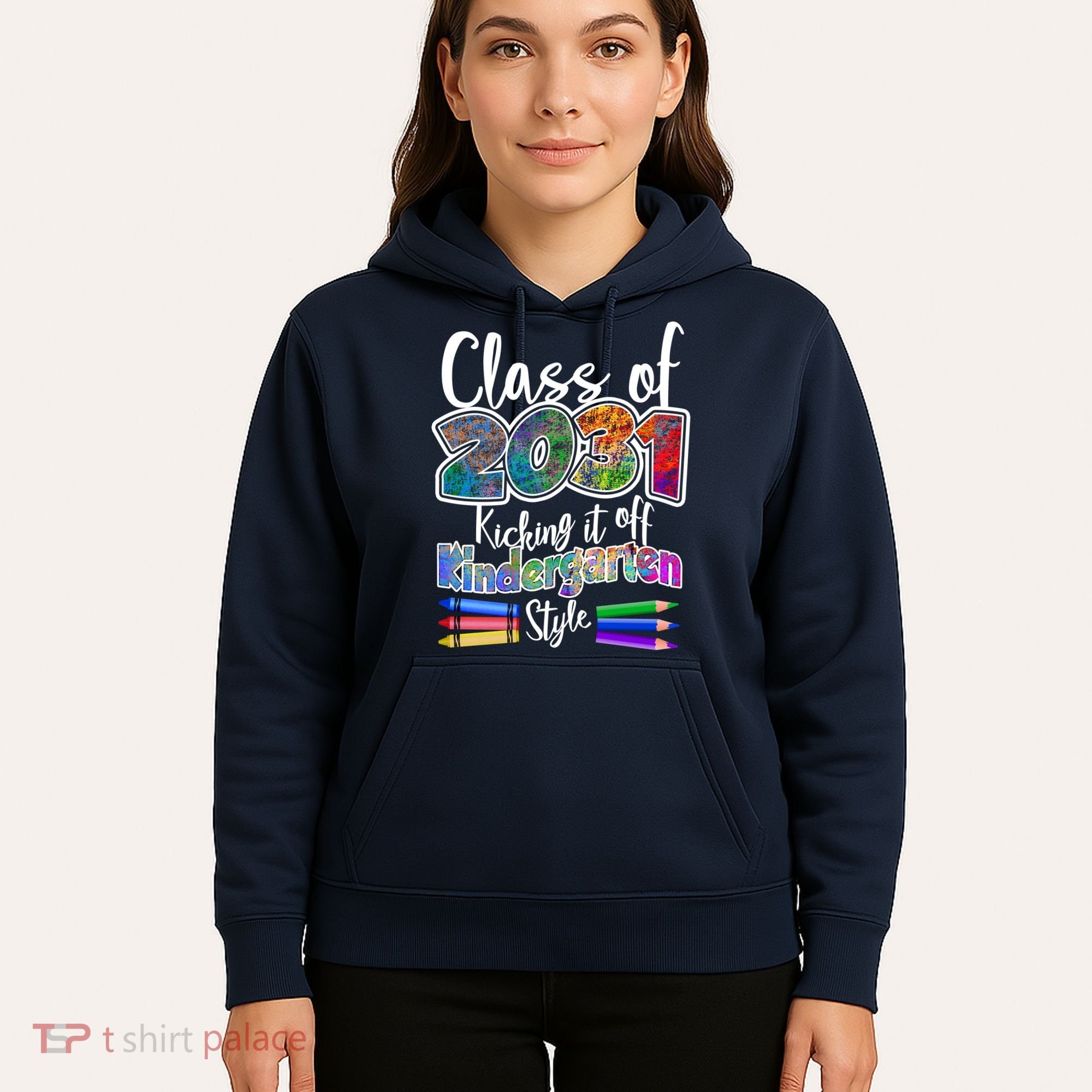 Class Of 2031 Kicking It Off Kindergarten Style Hoodie