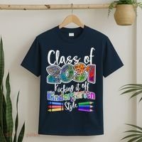 Class Of 2031 Kicking It Off Kindergarten Style T-Shirt thumb 2