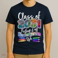 Class Of 2031 Kicking It Off Kindergarten Style T-Shirt thumb 3