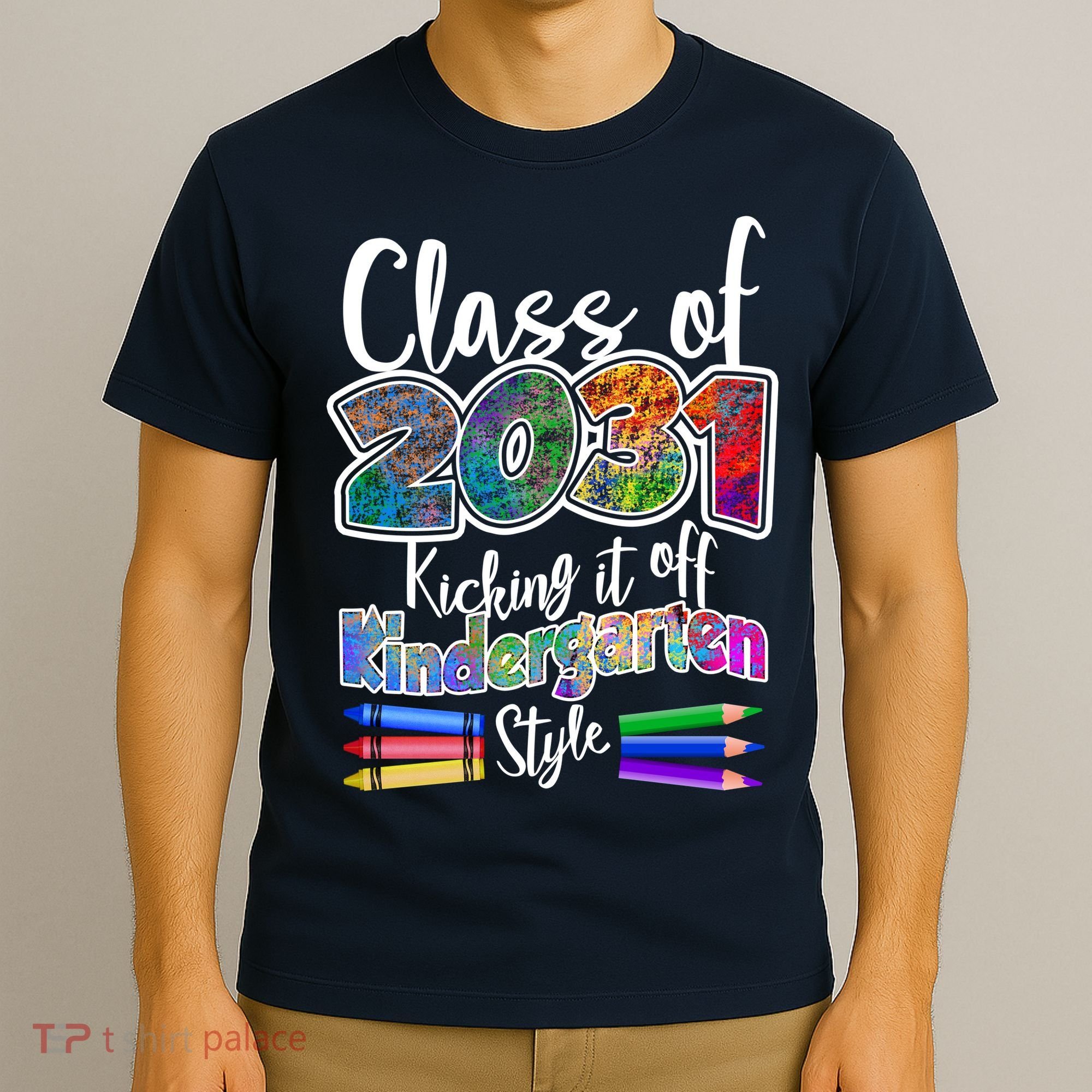 Class Of 2031 Kicking It Off Kindergarten Style T-Shirt