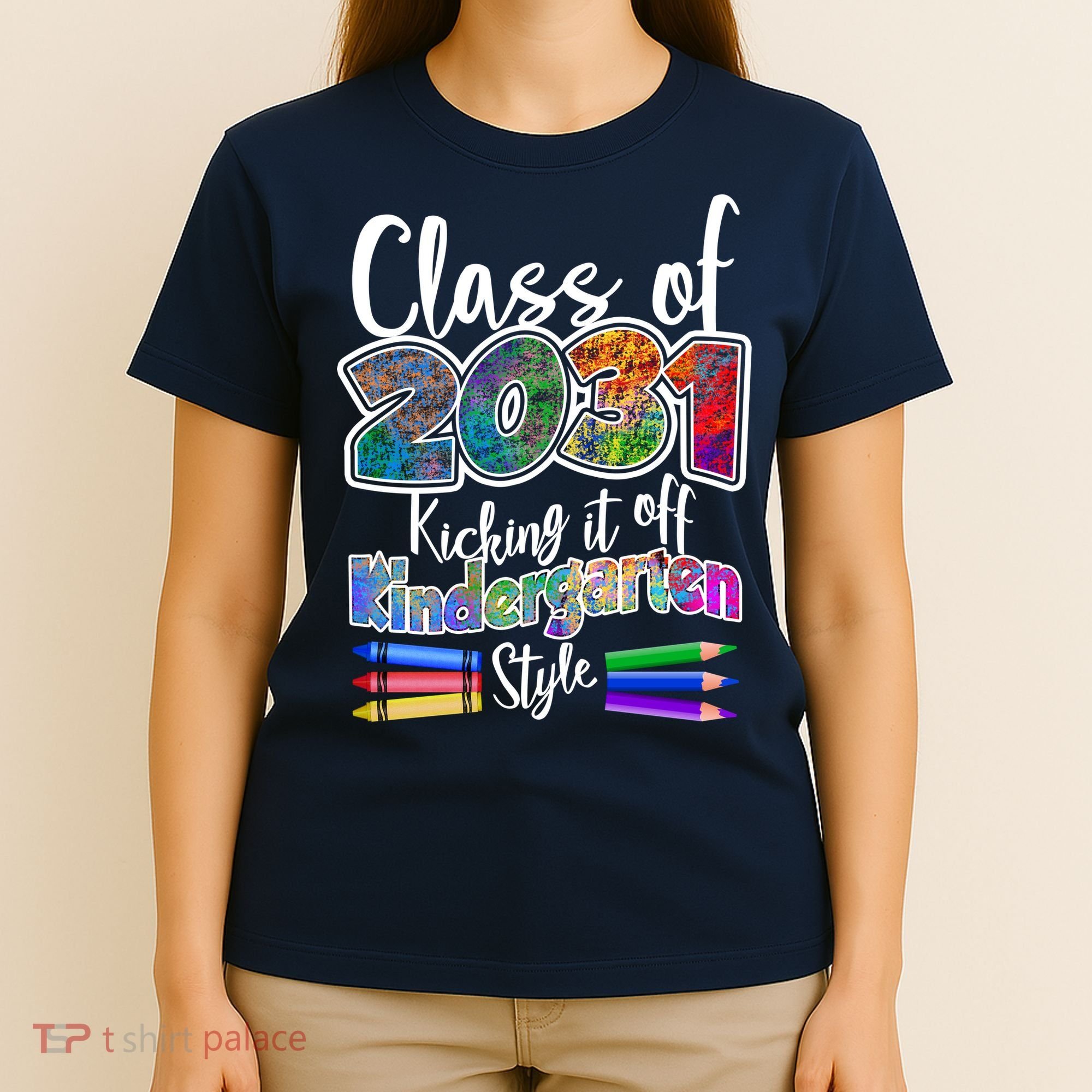 Class Of 2031 Kicking It Off Kindergarten Style T-Shirt
