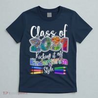 Class Of 2031 Kicking It Off Kindergarten Style T-Shirt thumb 5