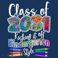Class Of 2031 Kicking It Off Kindergarten Style Button thumb 1