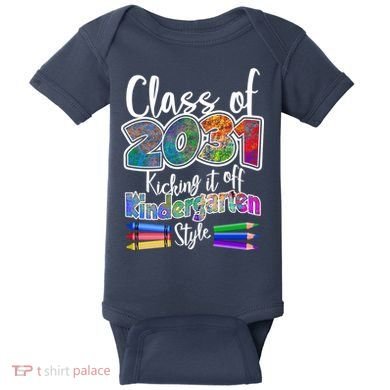 Class Of 2031 Kicking It Off Kindergarten Style Baby Bodysuit