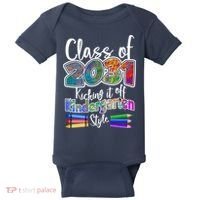 Class Of 2031 Kicking It Off Kindergarten Style Baby Bodysuit thumb 0