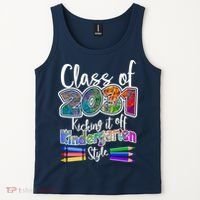Class Of 2031 Kicking It Off Kindergarten Style Tank Top thumb 2