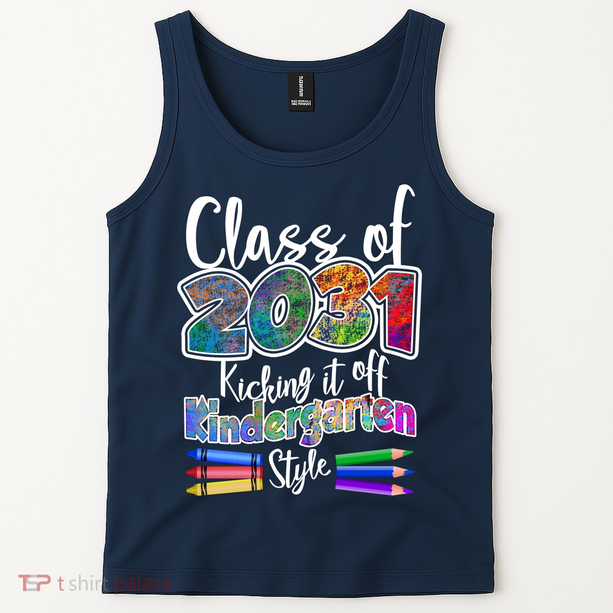 Class Of 2031 Kicking It Off Kindergarten Style Tank Top