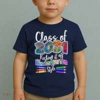 Class Of 2031 Kicking It Off Kindergarten Style Toddler T-Shirt thumb 2