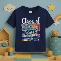 Class Of 2031 Kicking It Off Kindergarten Style Toddler T-Shirt thumb 3