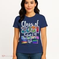 Class Of 2031 Kicking It Off Kindergarten Style Women's T-Shirt thumb 4