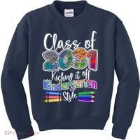 Class Of 2031 Kicking It Off Kindergarten Style Kids Sweatshirt thumb 0