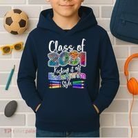Class Of 2031 Kicking It Off Kindergarten Style Kids Hoodie thumb 2