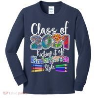 Class Of 2031 Kicking It Off Kindergarten Style Kids Long Sleeve Shirt thumb 0