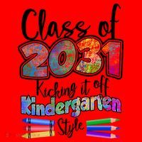 Class Of 2031 Kicking It Off Kindergarten Style Santa Hat thumb 1