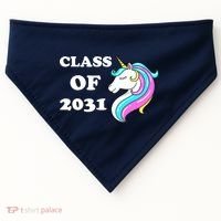 Class Of 2031 Unicorn USA-Made Doggie Bandana thumb 0