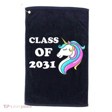 Class Of 2031 Unicorn Golf Towel