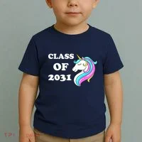 Class Of 2031 Unicorn Toddler T-Shirt thumb 2