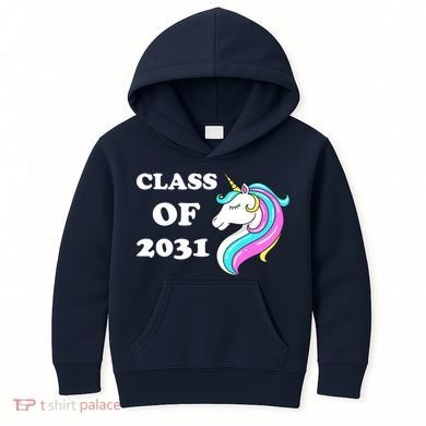 Class Of 2031 Unicorn Kids Hoodie
