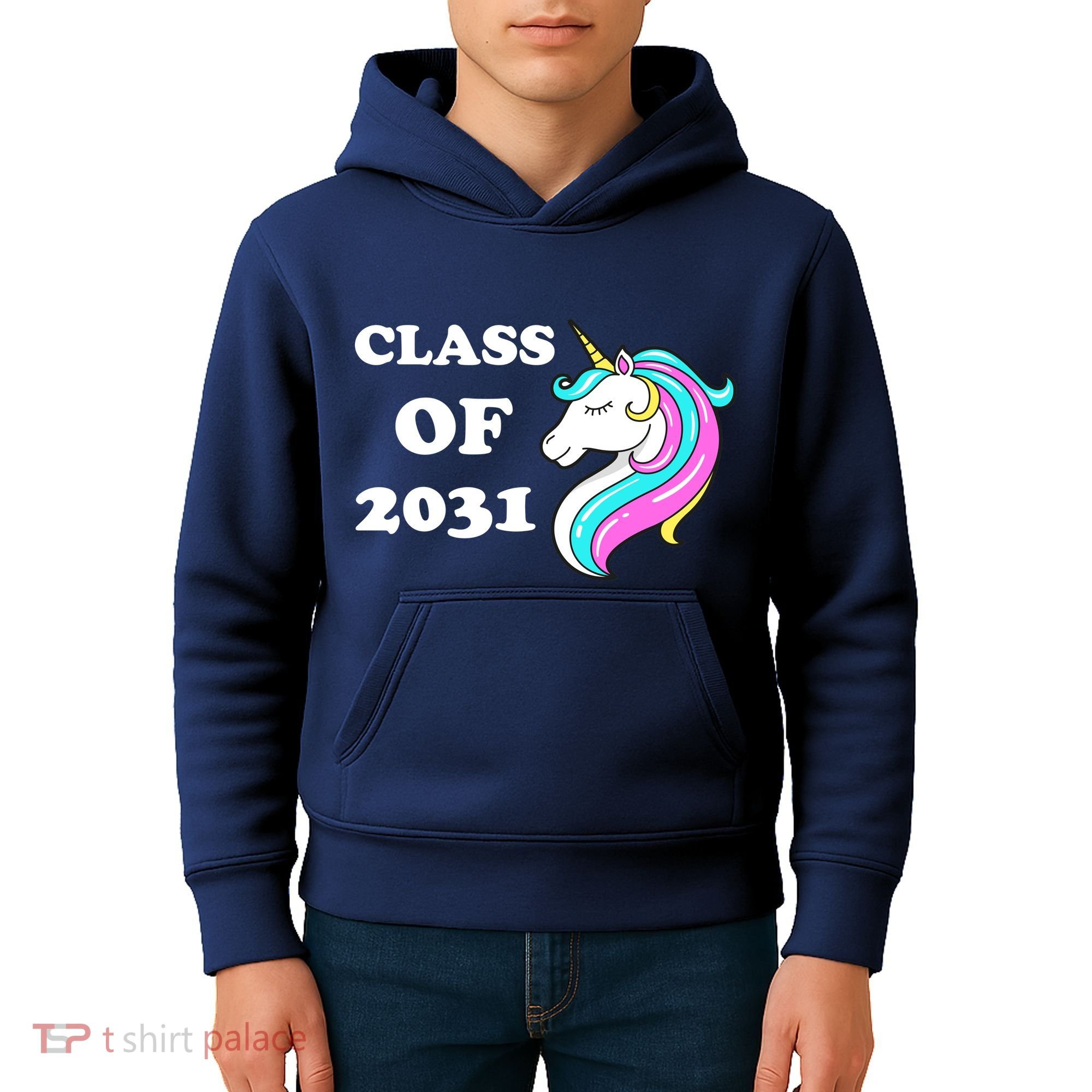Class Of 2031 Unicorn Kids Hoodie
