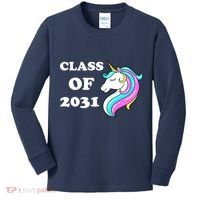 Class Of 2031 Unicorn Kids Long Sleeve Shirt thumb 0