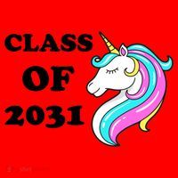 Class Of 2031 Unicorn Santa Hat thumb 1