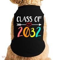 Class Of 2032 First Day Of School Kindergarten Doggie Tank thumb 0
