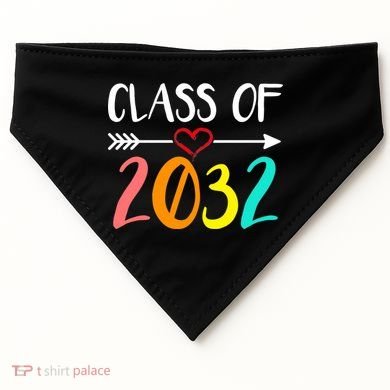 Class Of 2032 First Day Of School Kindergarten USA-Made Doggie Bandana