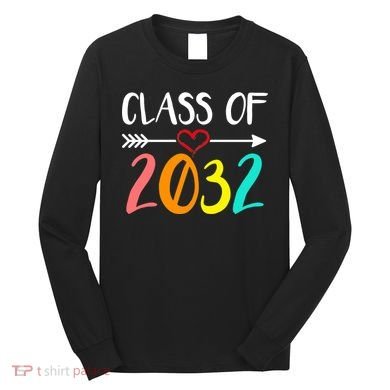 Class Of 2032 First Day Of School Kindergarten Long Sleeve Shirt
