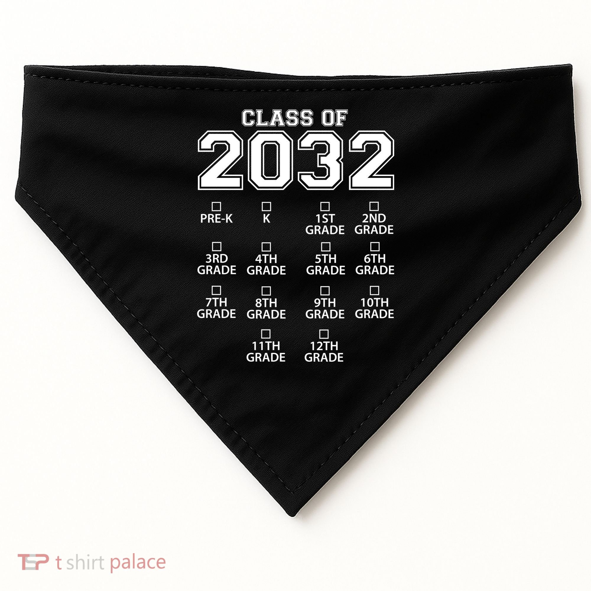 Class Of 2032 Grades Checklist Funny USA-Made Doggie Bandana