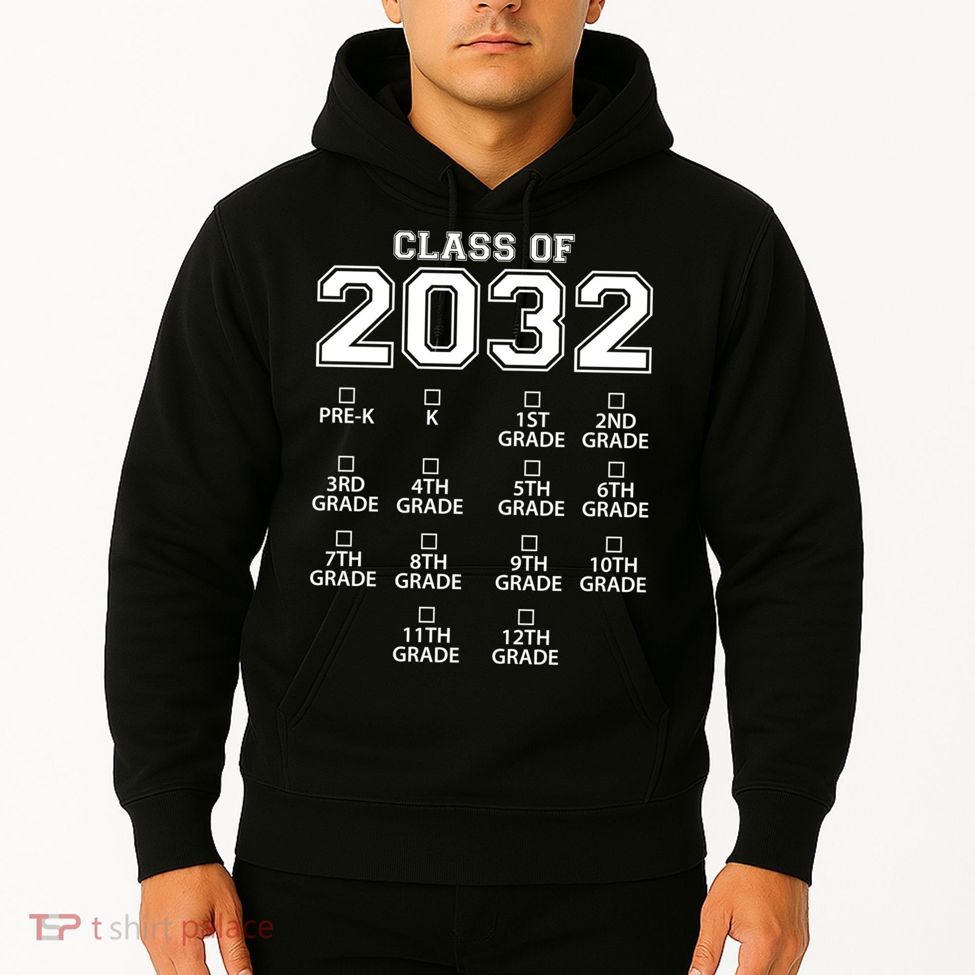Class Of 2032 Grades Checklist Funny Hoodie