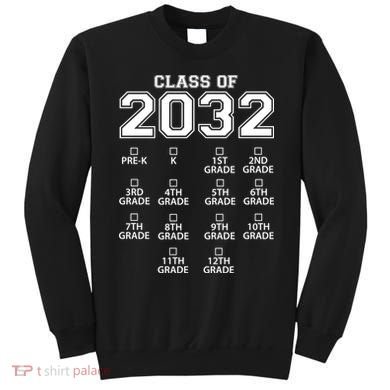 Class Of 2032 Grades Checklist Funny Sweatshirt