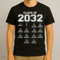 Class Of 2032 Grades Checklist Funny T-Shirt thumb 3