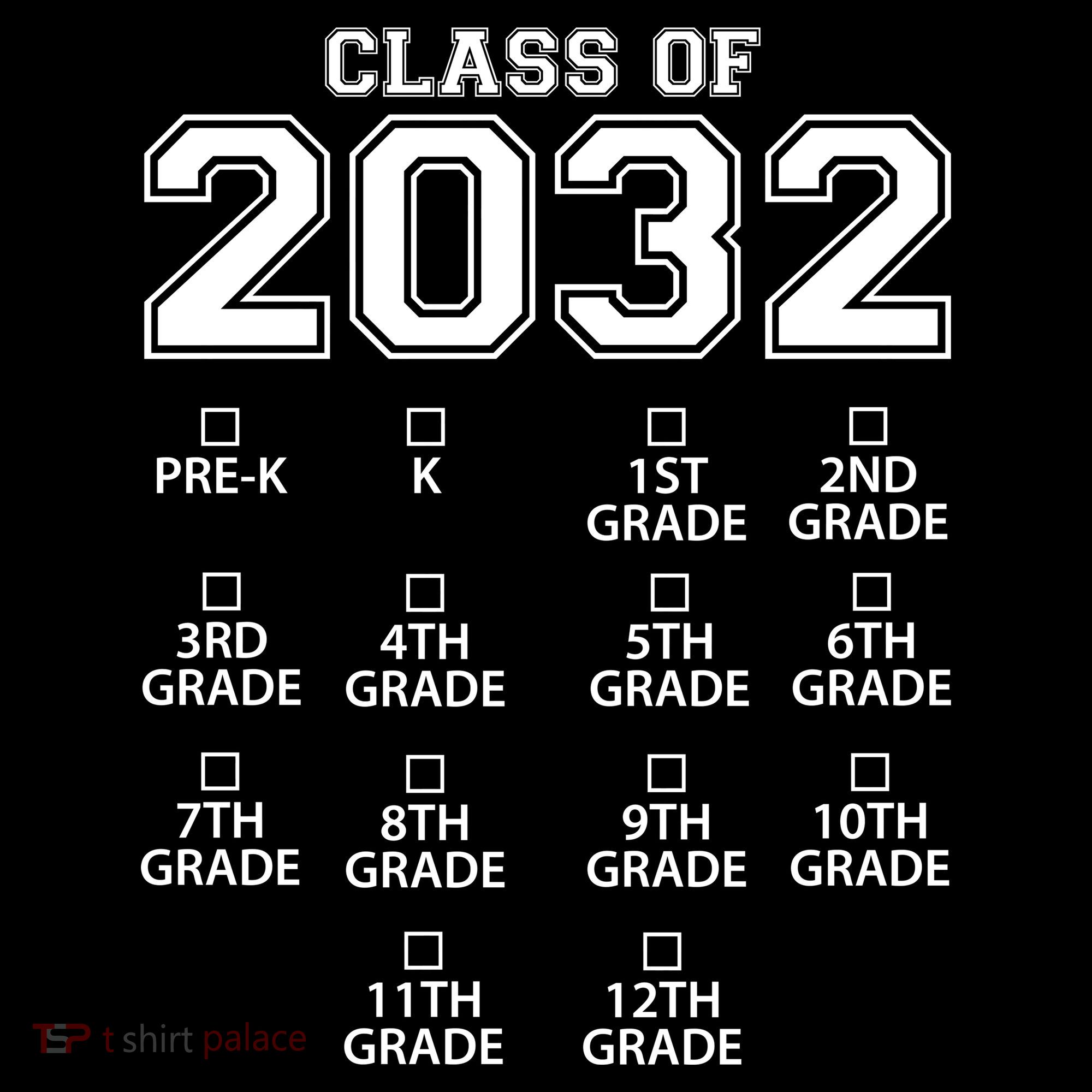 Class Of 2032 Grades Checklist Funny Polo