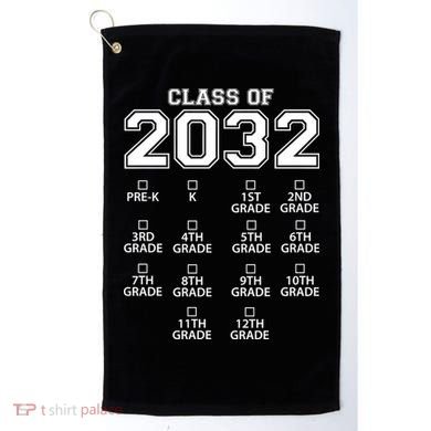Class Of 2032 Grades Checklist Funny Golf Towel