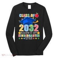 Class of 2032 Kicking off Kindergarten Long Sleeve Shirt thumb 0
