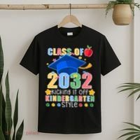 Class of 2032 Kicking off Kindergarten T-Shirt thumb 2