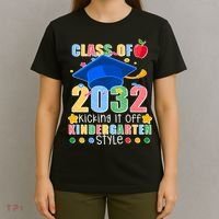 Class of 2032 Kicking off Kindergarten T-Shirt thumb 4