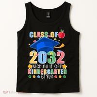 Class of 2032 Kicking off Kindergarten Tank Top thumb 2