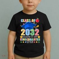 Class of 2032 Kicking off Kindergarten Toddler T-Shirt thumb 2