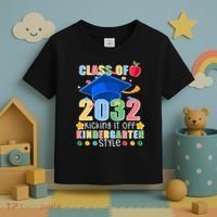 Class of 2032 Kicking off Kindergarten Toddler T-Shirt thumb 3