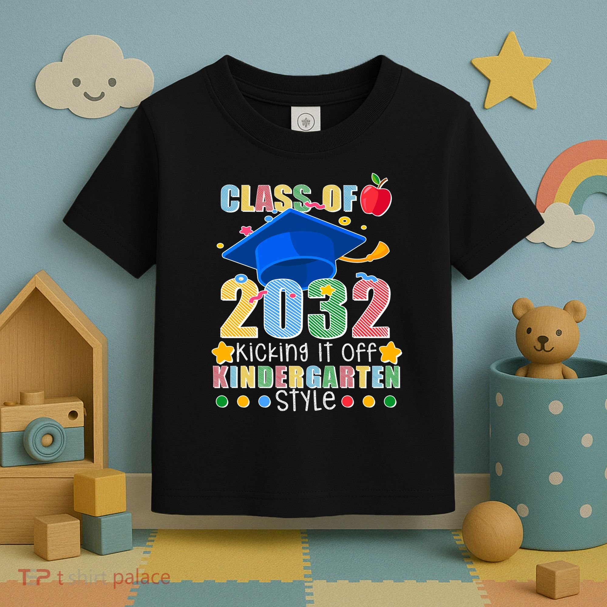 Class of 2032 Kicking off Kindergarten Toddler T-Shirt