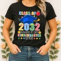 Class of 2032 Kicking off Kindergarten Women's T-Shirt thumb 2