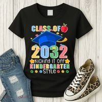 Class of 2032 Kicking off Kindergarten Women's T-Shirt thumb 3