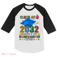 Class of 2032 Kicking off Kindergarten Kids Colorblock Raglan Jersey thumb 0