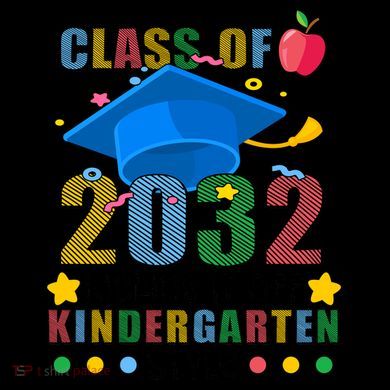 Class of 2032 Kicking off Kindergarten Kids Colorblock Raglan Jersey