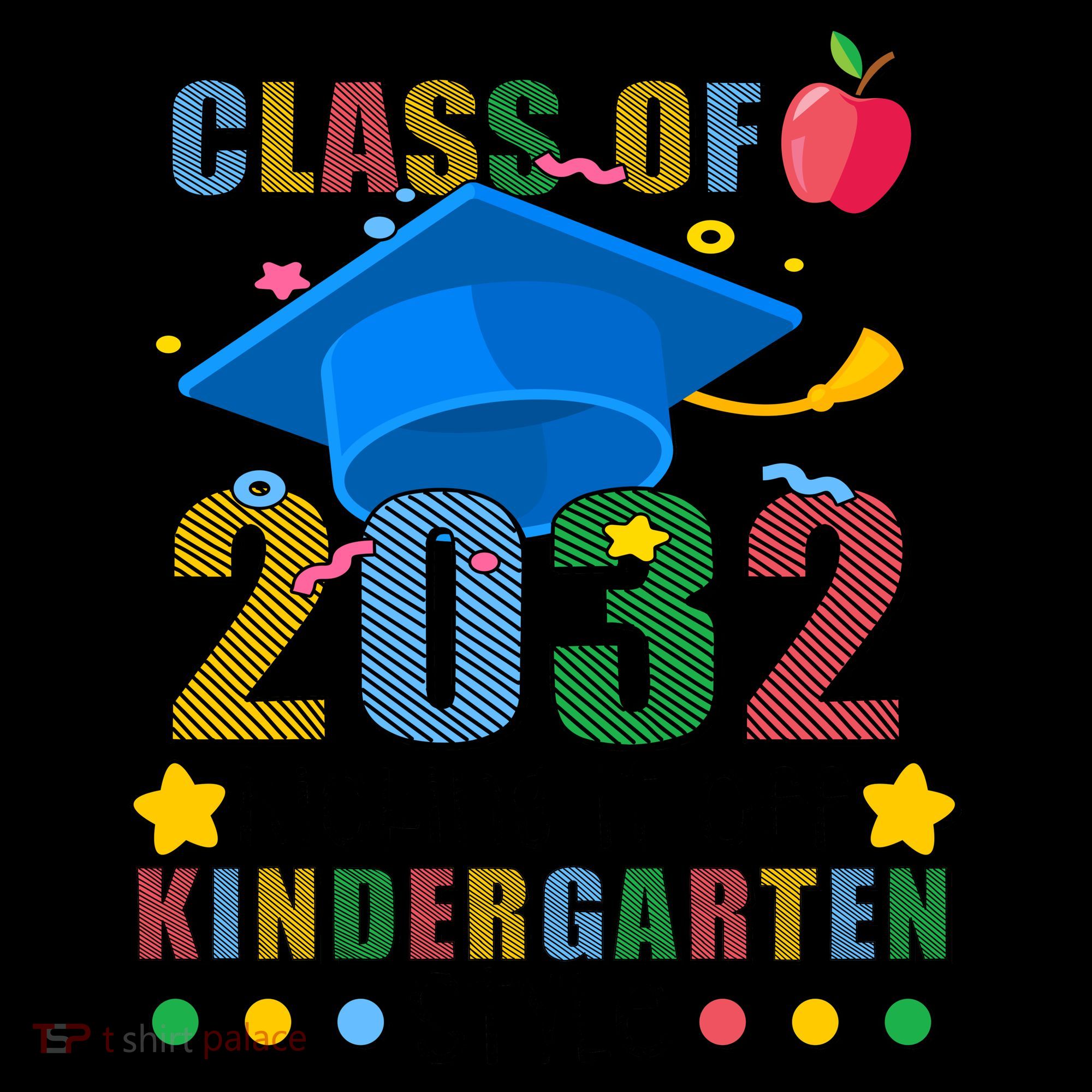 Class of 2032 Kicking off Kindergarten Kids Colorblock Raglan Jersey